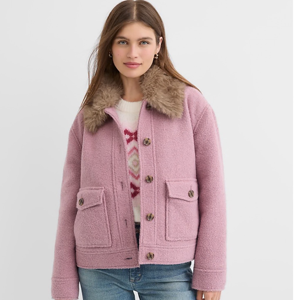 Loft boucle shirt jacket